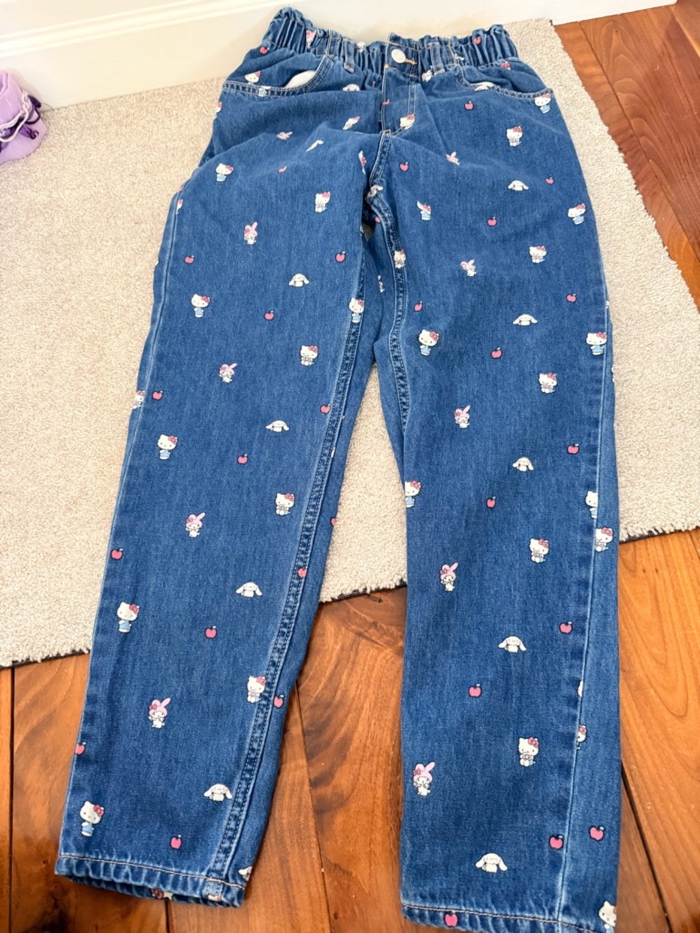 H & M hello kitty denim girls jeans size 9-10